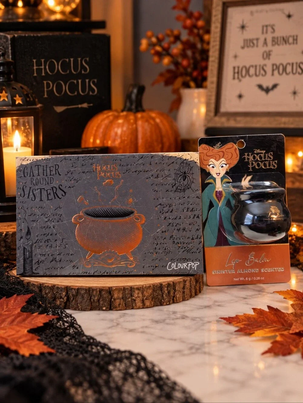 ColourPop x Disney Hocus Pocus Gather Round Sisters Palette + Lip Balm
